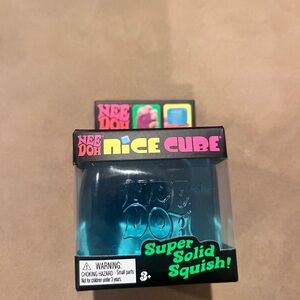 New in box unopened Nee Doh nice Cube Super Solid Squish Toy - Blue
